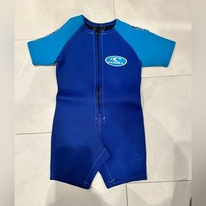 O'Neill toddler Blue and Red Short Sleeve Wetsuits